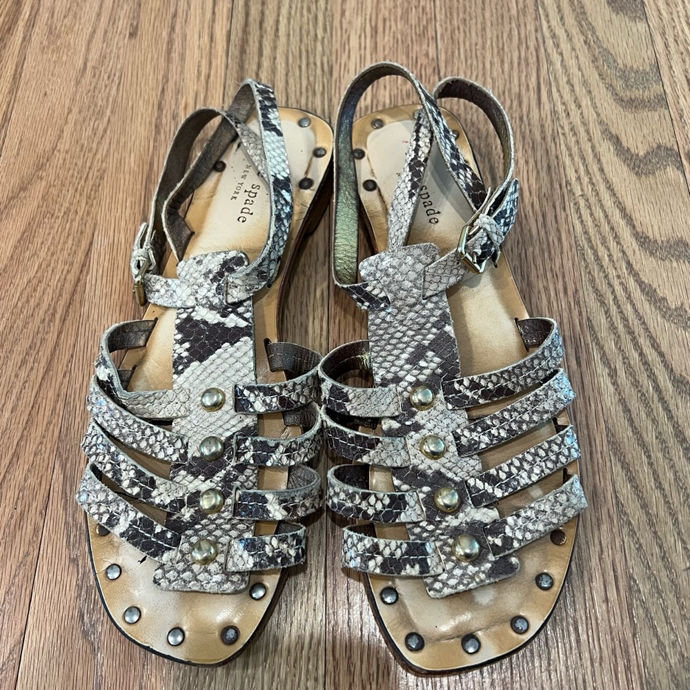 Kate Spade Snakeskin Sandals Sz. 8.5